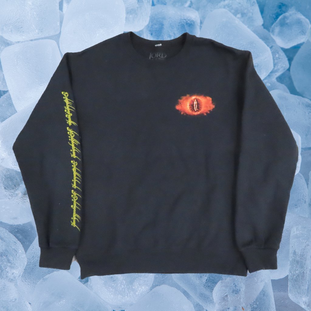 Vintage Lord Of The Rings Sweater Adult Small Black Eye Of Sauron Lotr
